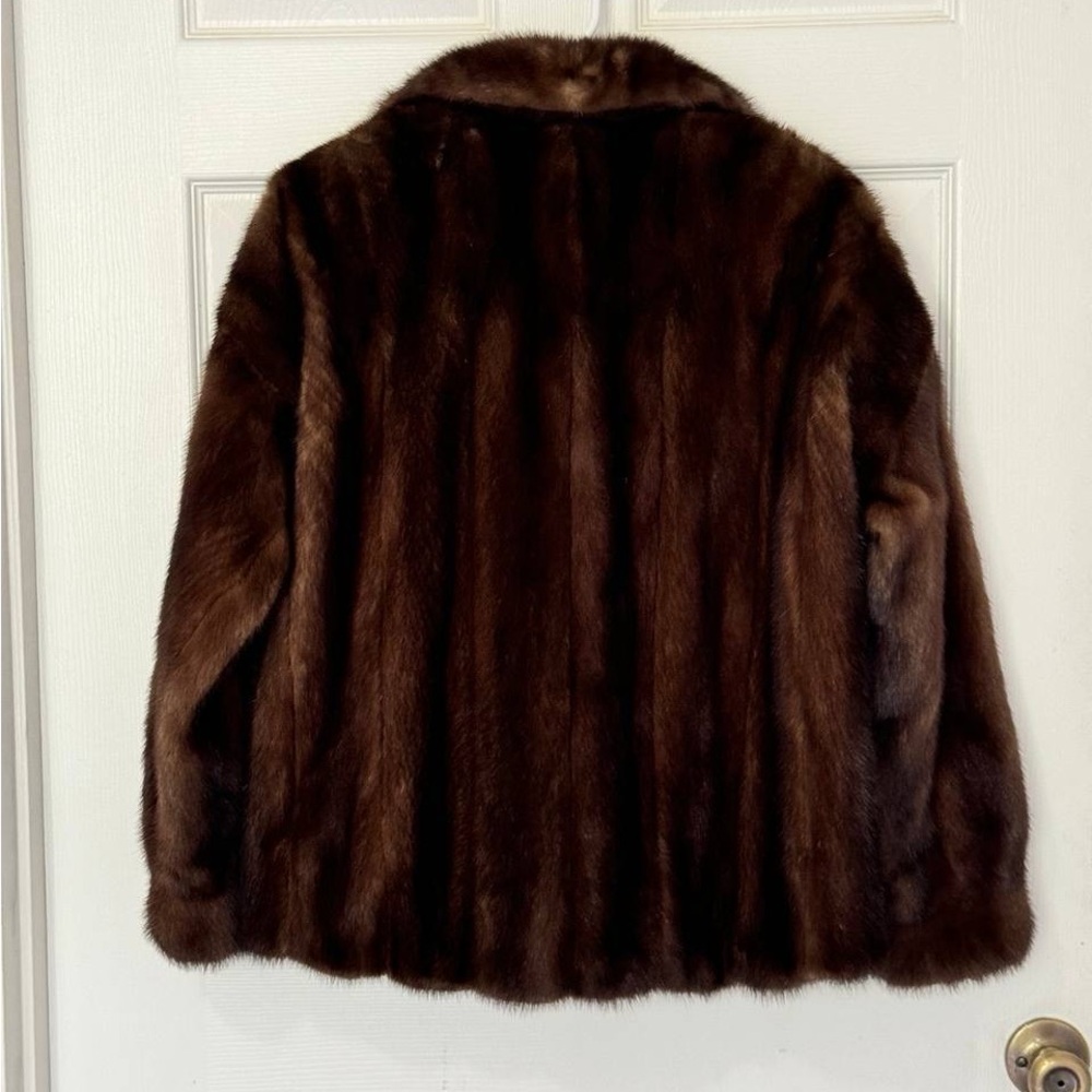 Vintage Fabrizio Classic MINK fur Jacket Brown Medium Coat - Picture 8 of 12